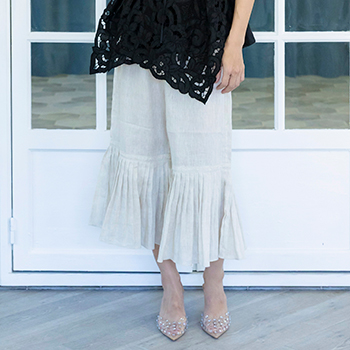 Power Inner Giow Linen ペチパンツ（ベージュ）